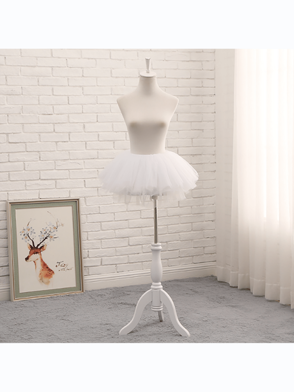 1pc Solid Color Bohemian Mesh Petticoat, Asymmetrical 6-Layer Soft Tulle Skirt, Suitable For Halloween Cosplay, Lolita Style, Puff Skirt, Tutu Skirt, All Seasons