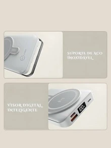 10000mAh Magnetic Power Bank With 3 Built-In Cables And Kickstand, PD Fast Charging, 22.5W - Black - View 8