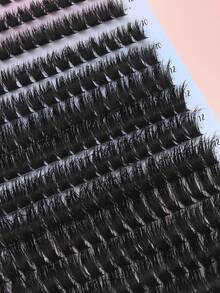 14ROWS 280PCS False Eyelashes 80D Russian Volume DD Curl 8-16mm Big Voluminous, 3D Effect Individual Lash Clusters Ultra Fluffy&Ultra Thick&Halloween Dramatic&DIY, Vegan&Cruelty-Free Lash Clusters -For Daily Life&Wedding&Stage&Travel&Music Festival&Party, Loved For Christmas&Halloween&Gifts, For Women