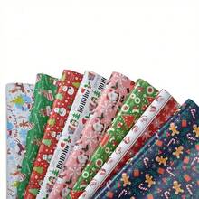 8pcs Christmas Gift Wrap Sheets - Heavy-Duty Holiday Paper With Santa, Tree, HO HO HO!, Presents, Snowflakes - Red, Green, Golden, Blue, White Colors For Presents, Cards, Decorations - No Electricity Needed - Ideal For Personal Or Commercial Use, Christmas Accessories, Seasonal Decor, Cheerful Prints, Smooth Texture, Festive Wrapping, Party Planners(4/8pcs)