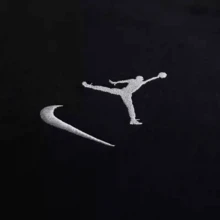 Nike 男士EW T恤针织无领短裤TIB8915-010 - 黑色 - 查看 4