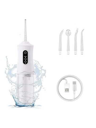 Electric Water Flosser, Cordless Portable Oral Irrigator, With 3 Modes And 4 Nozzles, Suitable For Travel And Home, Perfect For Trips Business Travels, Festivals Gift Options