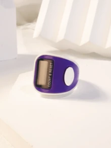 1pc Colorful Electronic Ring Counter, Portable Finger Ring Tally Counter With Long Battery Life, Multi-Channel Counting, Anti-Reset, Precise Digital Display
