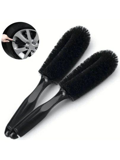 1pc Car Wheel Brush, Car Washing Brush, Tire Brush, Dedicated Cleaning Tool, Tire Rim Cleaning Brush, Multi-Functional Car Brush