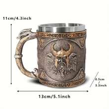 Cốc bia phong cách Viking thời Trung cổ, Cốc cà phê bằng thép không gỉ hình thần thoại Bắc Âu, Cốc cà phê, Cốc nước cổ điển, Đồ uống mùa hè và mùa đông, Quà tặng sinh nhật, Quà tặng Giáng sinh - Nhiều màu - Xem 8