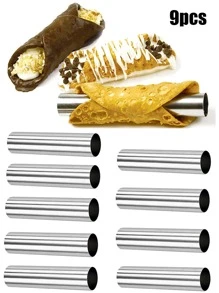 9/11/15/20件奶油角模具，不锈钢丹麦酥皮螺旋面包模具，DIY蛋糕烘焙模具适用于家庭厨房户外野餐