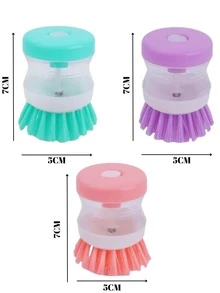 kit de 3 piezas de Cepillos automáticos para lavar platos, 3 piezas de dispensadores de jabón líquido, kit multicolor cepillos dispensadores de jabon, - Multicolor - Ver 6