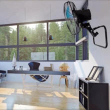 Ventilador potente todo en uno, adecuado para una variedad de escenarios, hogar, tiendas comerciales, ventilador de altura ajustable, menos ruido. - Tipo de Enchufe A USA (110-127V) - Ver 6