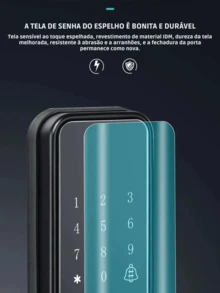 Fechadura Digital Biométrica Smarthome Eletrônica Touch Biometria - Tamanho Único - Visão 5