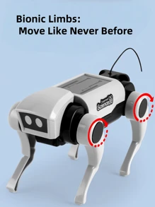 Powered Bionic Intelligent Robot Dog And Robot Cat,Remote Control Animals With DIY Assembly Science Learning Educational Toy,Walking Mechanical Dog And Cat Robot,Christmas Gifts For Kids Children Teaching Puzzle STEM Toy