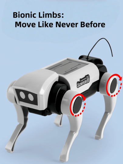 Chó và mèo robot thông minh sinh học, Động vật điều khiển từ xa với đồ chơi giáo dục khoa học lắp ráp tự làm, Robot chó và mèo cơ khí biết đi, Quà tặng Giáng sinh cho trẻ em Đồ chơi giải đố dạy học STEM