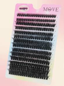 14ROWS 280PCS False Eyelashes 80D Russian Volume DD Curl 8-16mm Big Voluminous, 3D Effect Individual Lash Clusters Ultra Fluffy&Ultra Thick&Halloween Dramatic&DIY, Vegan&Cruelty-Free Lash Clusters -For Daily Life&Wedding&Stage&Travel&Music Festival&Party, Loved For Christmas&Halloween&Gifts, For Women