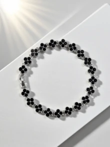 1条时尚四叶草彩色铜手链，男士朋克风合金手链，适合男士日常佩戴，夏季适用，送朋友的礼物 - 手鍊 - 查看 7