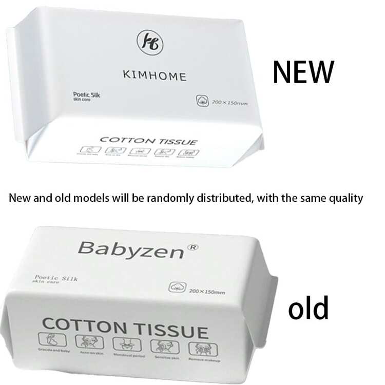 使い捨て洗顔シート 50枚/100枚入り、やわらかく乾燥した、洗顔用ウェットティッシュ、スキンケア メイク落とし ウェットワイプ、家庭、日常使用、旅行、洗浄、クリーニングに最適(新旧バージョンをランダム出荷、同品質) - 模様入り - 見る 9