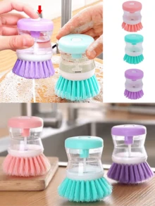 kit de 3 piezas de Cepillos automáticos para lavar platos, 3 piezas de dispensadores de jabón líquido, kit multicolor cepillos dispensadores de jabon, - Multicolor - Ver 5