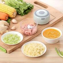 250ml Electric Garlic Grinder, Portable Mini Meat Puree Machine, Electric Food Processing Machine, Garlic Chopper, Onion Vegetable Chopper, Suitable For Chili, Meat, Spices, Garlic, Ginger