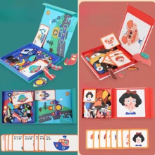 Magnetic Flip Puzzle: Car, Airplane, Road Trip Themes, Suitable For 3-6 Years Old Children - Multicolor - View 8