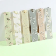 6 Stücke mehrfarbige Blumen bedruckte Lesezeichen, kreative, süße Lernstationery Zubehör Lesezeichen, Schulmaterial, Kawaii Schreibwaren, Farben für die Schule, Schulmaterial, Schulanfang