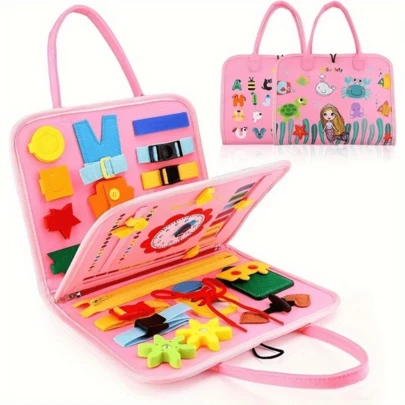 Placa De Feltro Para Crianças, Brinquedo Sensorial, Pasta Educacional , Quadro De Aprendizagem