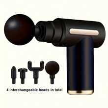Massage Gun Deep Tissue Percussion Massager USB Rechargeable 4 Massage Heads Travel Home Handheld Electric Massager Body Pain Relief Muscle 6 Levels Relaxation Fitness - Multicolor - View 13