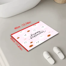 1pc Ghost Pattern Printed Silica Gel Carpet, Easy To Clean, 3D Printed Rectangle, Suitable For Entryway, Living Room, Kitchen, Bedroom, Hallway, Bathroom, Laundry Room - Polyester Carpet, Suitable For Indoor And Outdoor Home Decor, Halloween Decoration, Halloween Gift