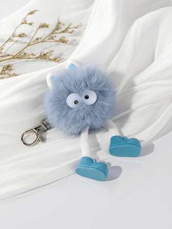 1pc Cute Cartoon Blue Monster Bag Charm, Novelty Keychain Pendant Suitable For Backpack, Wallet, Daily Use, Date Gift, Girly Bookbag Accessory