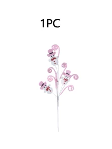 1/2/4/6 buc Crăciun roz turtă dulce om de zăpadă ramură decorare brad de Crăciun decorare turtă dulce Crăciun sărbătoare decorare casă decorațiuni de Crăciun camera decor iarnă