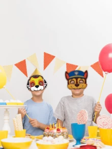 Tiệc khiêu vũ nửa mặt theo chủ đề Paw Patrol, Mặt nạ giấy hình chú chó tự làm với vẻ ngoài tinh tế và chất lượng cao - Nhiều màu - Xem 4