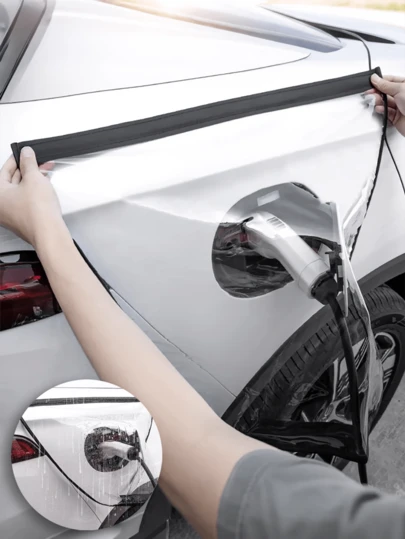 EV Charging Port Rain Cover 1-Pack, Universal Waterproof Protector For Tesla/NIO/BMW Car Charger, Outdoor Weatherproof Accessories