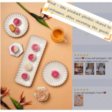 Customized Ceramic Tableware - Lotus Flower Bowls & Plates, Made To Order With Your Logo Christmas Gift