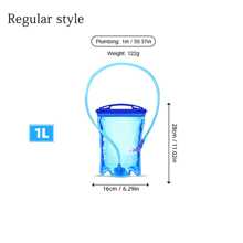 WRELS 1L/1.5L/2L/3L Large - Capacity Foldable Water Bladder - That Can Be Carried By Hand Or On The Back, For Biking, Hiking, Running And Traveling