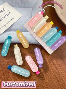 2/3pcs Personalized Name Hair Clips, Name Edge Clips, Customized Hair Clips, Girls Hair Clips, Birthday Gift, Princess Hair Clips, Mother's Day Gift, Valentine's Day Gift, Grandma Gift, Bridesmaid Gift, Bridal Shower Gift, Wedding Gift,Vacay Vibe Au - Multicolor - View 6