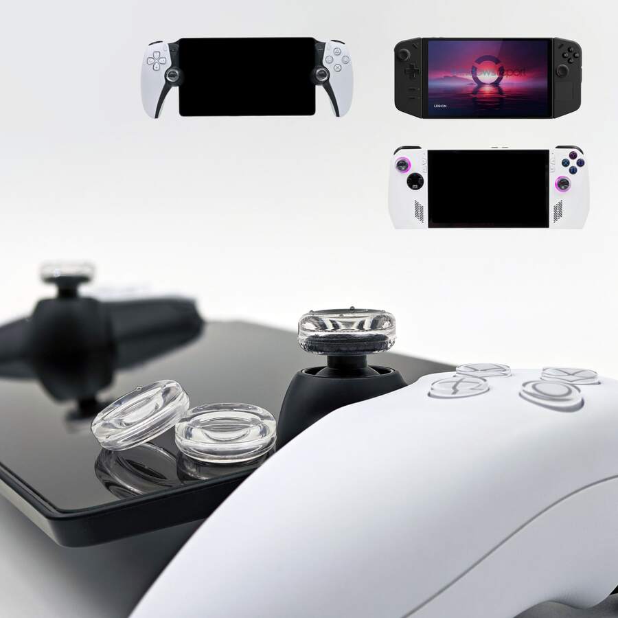 Luck&Link 适用于 PS Portal / ROG Ally / Legion Go / PS 5 Dualsense 拇指握把、适用于 PS Portal/ROG Ally/Legion Go/PS 5 的操纵杆帽、拇指摇杆盖