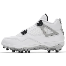 Nike Men's Air Jordan 4 Fire Red White Mid-Top Basketball Sneakers