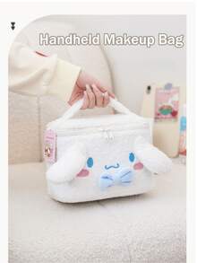 Sanrio 3D Plush Cosmetic Bag, Adorable Characters Design, Hello Kitty, My Melody, Kuromi & Cinnamoroll Designs, Extra Large Capacity & Wide Opening for Easy Packing, Soft Premium Quality Fabric with Double Zipper Closure, Perfect for Travel, Daily Use & As a G for 反對音
