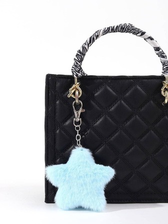 Star Design Bag Charm Solid Colour Cute