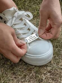 1pc Personalized Stainless Steel Shoe Tag Custom Engraved Name Shoelace Clip Shoe Lace Charm Nameplate Gift For Runners Cyclists Her Him - Multicolor - View 3