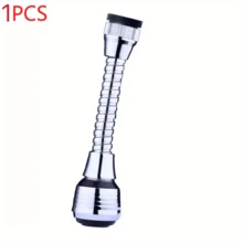 1 360° Swivel High Pressure Faucet Extender, 2 Spray Modes (Streamline/Spray), Splash-Proof Design, Durable Plastic Material, Suitable For Kitchen Sinks, Showers, Baths - Silve For Drinking Water, Multi-Function Water Guide, Adjustable Nozzle, Sturdy Structure, Compact Design, High-Quality Nozzle, Home Kitchen - Silver - View 3