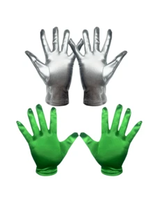 4pcs/Set Holiday Party Fun Cosplay Alien Halloween Valentine's Day Gift Glasses + Headband Mask Makeup Ball Party Gloves Hair Accessories Costume Props, New Glitter Sequin Christmas Party Stage Outfit