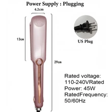 专业直发器，带陶瓷板，插电加热，快速温度调节，适合家庭和沙龙使用，护发礼品