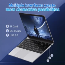 15.6" Silver Laptop, N-95 Processor, 16GB DDR4 512GB SSD, Fingerprint Recognition Unlock, Backlit Keyboard, Multiple-Ports , Preferred Gift, All-In-One Learning, Entertainment & Business - EU C Type Plug(220-240V) - View 8