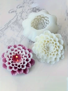 Stampo in silicone 3D a forma di fiore | Progettato appositamente per candele, sapone, resina e artigianato in gesso | Resistente alle alte temperature e facile da smontare | Disegno floreale rosa e bianco | Dettagli raffinati, regalo perfetto per le feste e i compleanni