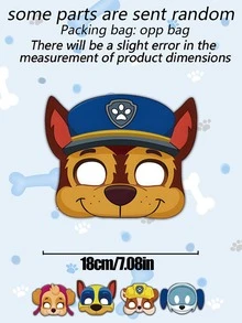 Tiệc khiêu vũ nửa mặt theo chủ đề Paw Patrol, Mặt nạ giấy hình chú chó tự làm với vẻ ngoài tinh tế và chất lượng cao - Nhiều màu - Xem 5