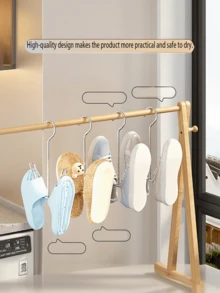 Stainless Steel Shoe Rack Hook, Solid Shoe And Clothes Drying Rack, Multifunctional , Perfect For Drying Shoes, Suitable For Indoor And Outdoor Use, Entryway Storage, Sleek Metal Design, Suitable For Balcony, Window, Or Wall Mounting, A Perfect Home Essential.