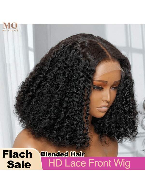 Peruca de cabelo humano virgem brasileiro, 200% densidade, 8-34 polegadas, 13x4, renda frontal HD, peruca cacheada, cabelo humano misto, cacheado, ondulado, 13x4, onda profunda frontal