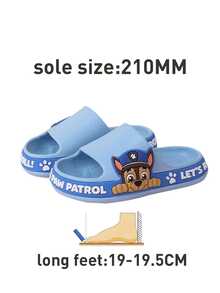 Sommerhausschuhe, blau, süßes Cartoon-Charakter-Design, mehrere Größen erhältlich, geeignet für Erwachsene und Kinder, rutschfeste Sohle, leichtes und weiches Material, konkaves Sohlendesign für Komfort, leuchtende Farben, perfekt zum Spielen drinnen/draußen, am Strand, im Pool und für den täglichen Gebrauch