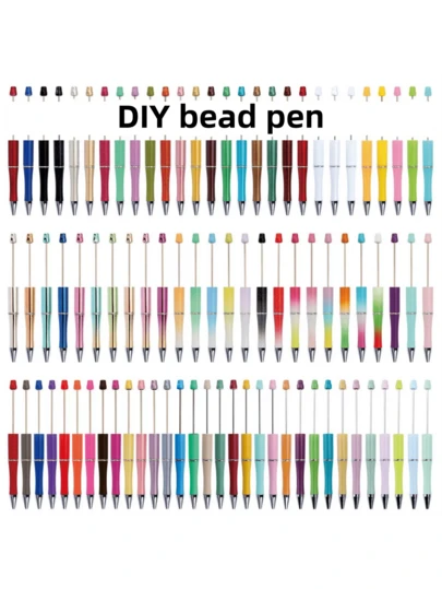 10pcs New DIY Jewelry Silicone Beads Gradient Color Electroplated Colorful Round Beads Pen Decoration DIY Pen Jewelry Craft Supplies