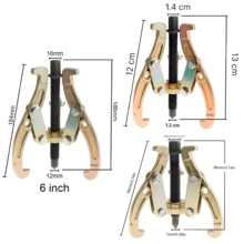 Extractor engranes poleas automotriz con forja reversible de 3 brazos tamaños 3 4 6 pulgadas ideal para trabajos mecánicos de precisión Vmingo Mexico - Bronce - Ver 7