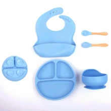 Conjunto de vajilla de silicona personalizado, conjunto de alimentación con nombre, babero de silicona grabado, conjunto de destete con dibujos animados para niña/niño pequeño, conjunto de alimentación con nombre, perfecto para la escuela y la familia