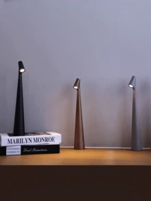 1 pieza Lámpara de mesa recargable y inalámbrica, lámpara de barra LED portátil con 3 niveles de brillo regulable, lámpara de escritorio a batería LED, lámpara de mesa para exteriores para sala de estar, hogar, comedor - Multicolor - Ver 1